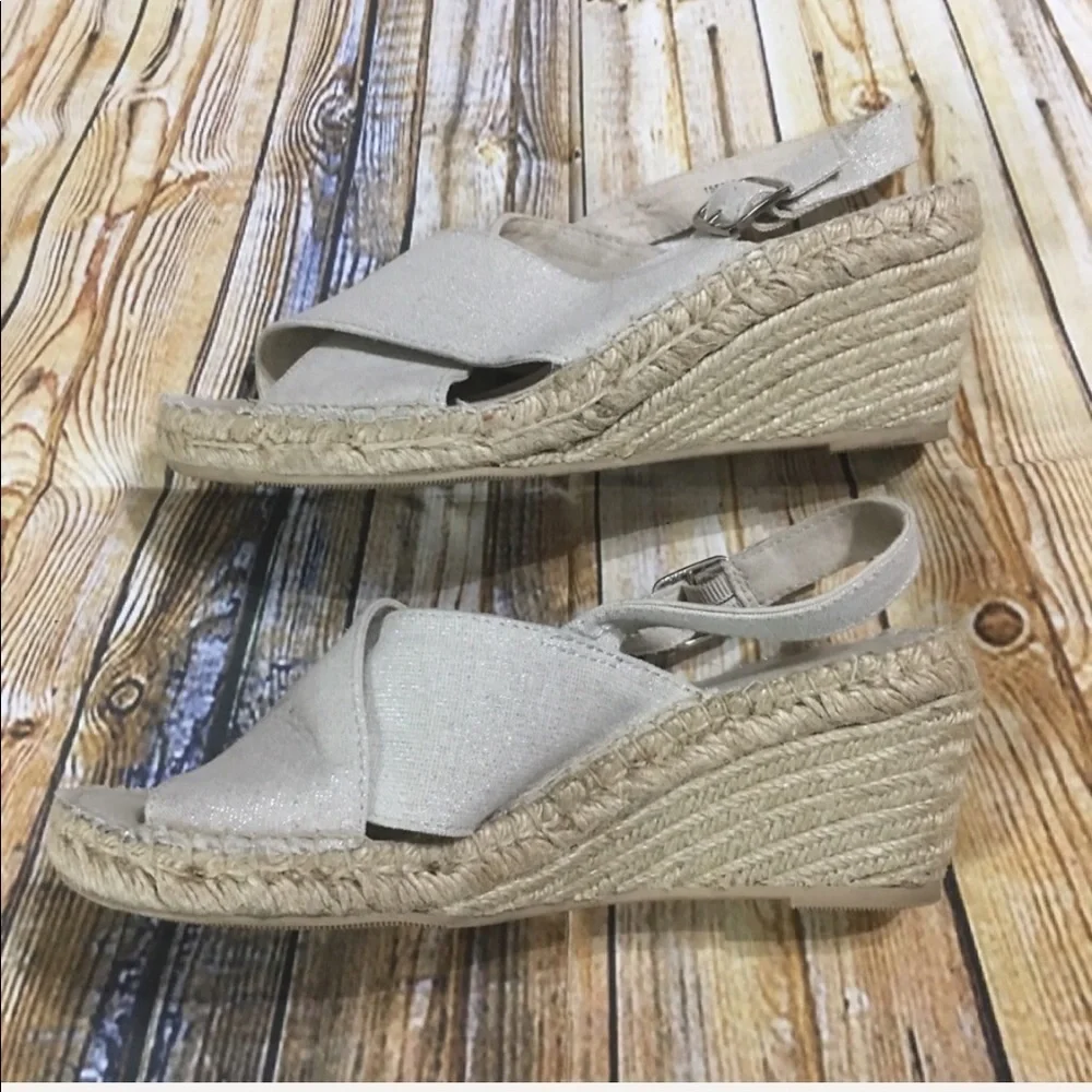Gap Slip on Peep Toe 3” Espadrilles Sandals